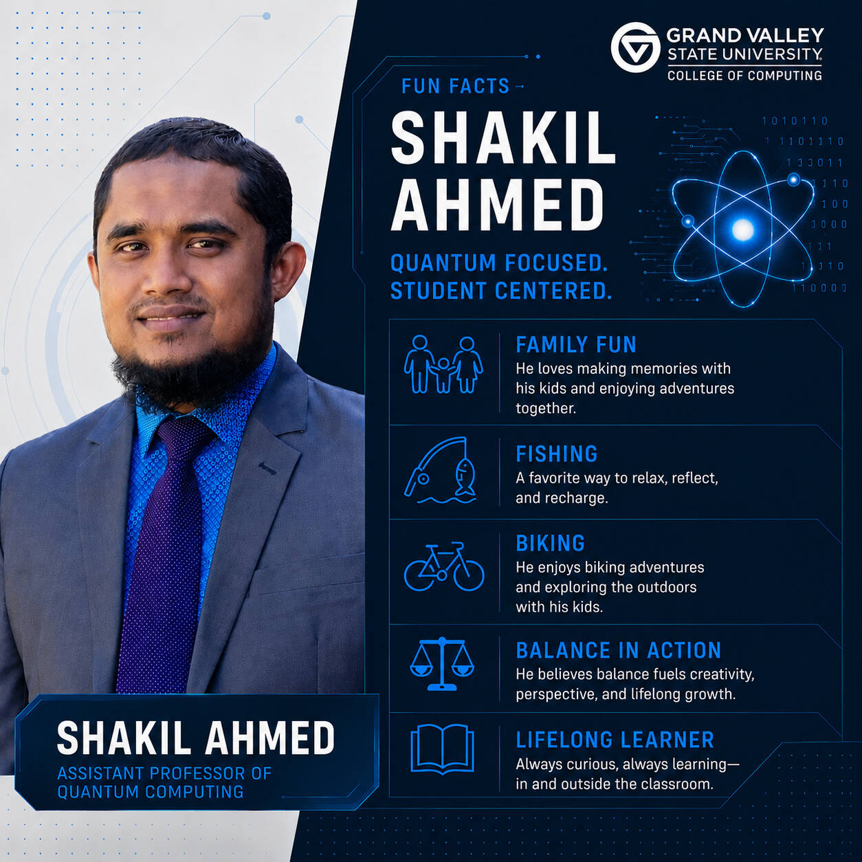 Shakil Ahmed and fun facts about him including how he spends time with his family outdoors